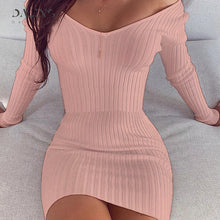 Load image into Gallery viewer, Warm &amp; Sexy Off Shoulder Sweater Dresses IAMQUEEN FASHION
