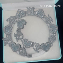 Charger l&#39;image dans la galerie, Wearing My Heart On My Neck Shaped letters Cubic Zirconia Necklace IAMQUEEN FASHION
