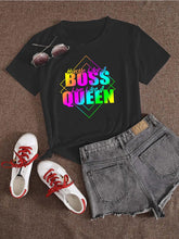 將圖片載入圖庫檢視器 Hustle Like a Boss,Love Like a Queen!!! Rainbow T-shirt IAMQUEEN FASHION
