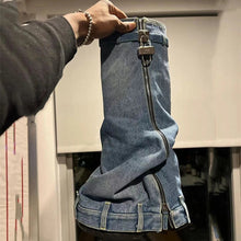 將圖片載入圖庫檢視器 Steppin in Denim knee high zipper jeans Boots IAMQUEEN FASHION

