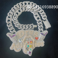 Load image into Gallery viewer, $$ Weed &amp; Alcohol Oversized Pendant WIth 20mm Cuban chain IAMQUEEN FASHION
