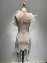 Charger l&#39;image dans la galerie, Almost Nude Backless Beading Feather Mini Elegant Dress IAMQUEEN FASHION
