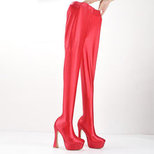 Load image into Gallery viewer, All in 1 u done Chunky Heel over-the-Knee One-Piece Elastic Pants Boots IAMQUEEN FASHION
