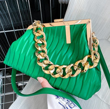 Load image into Gallery viewer, Buss Dwn Luxury Triangle  Gold Thick Chain Cross body Bags IAMQUEEN FASHION
