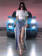 Cargar imagen en el visor de la galería, Coming Through!!! Versatile Personality Split Fur Skirt IAMQUEEN FASHION
