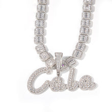 Load image into Gallery viewer, Iced Out CZ Personalized Name Plate Necklace IAMQUEEN FASHION
