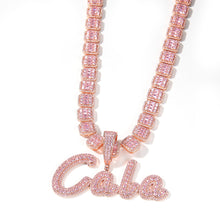 Load image into Gallery viewer, Iced Out CZ Personalized Name Plate Necklace IAMQUEEN FASHION
