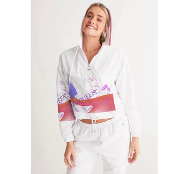 IAMQUEEN Women’s Cropped Windbreaker IAMQUEEN FASHION